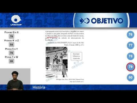 Thumbnail da aula: Objetivo Oficial - Resolução Comentada - História - UNICAMP 1ª Fase