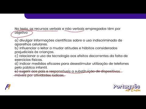 Thumbnail da aula: ENEM 2021 - ESTUDOS DO SENTIDO | No texto, os recursos verbais e não verbais empregados têm...