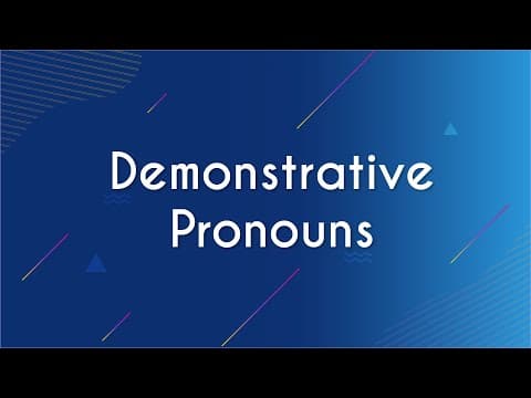 Thumbnail da aula: Demonstrative pronouns - Brasil Escola