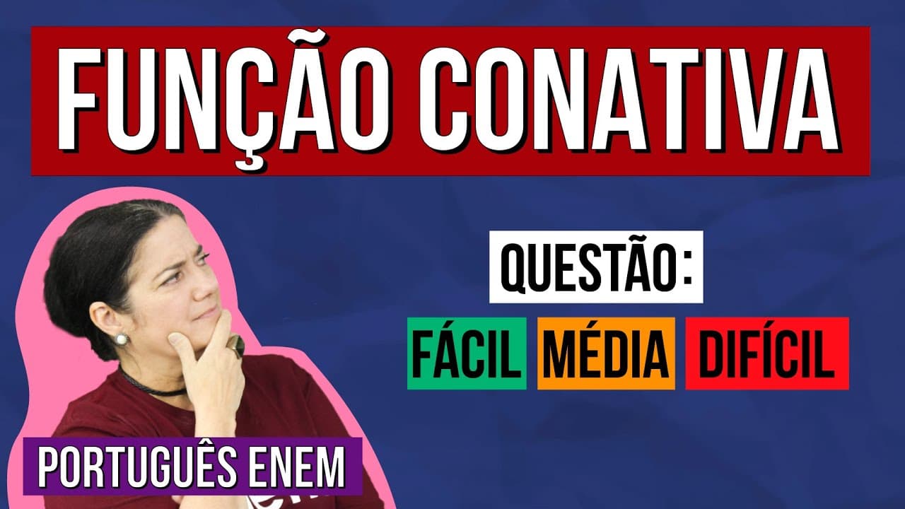 Thumbnail: FUNCÃO CONATIVA DA LINGUAGEM | INTERPRETAÇÃO DE TEXTO NO ENEM - Aula de Português