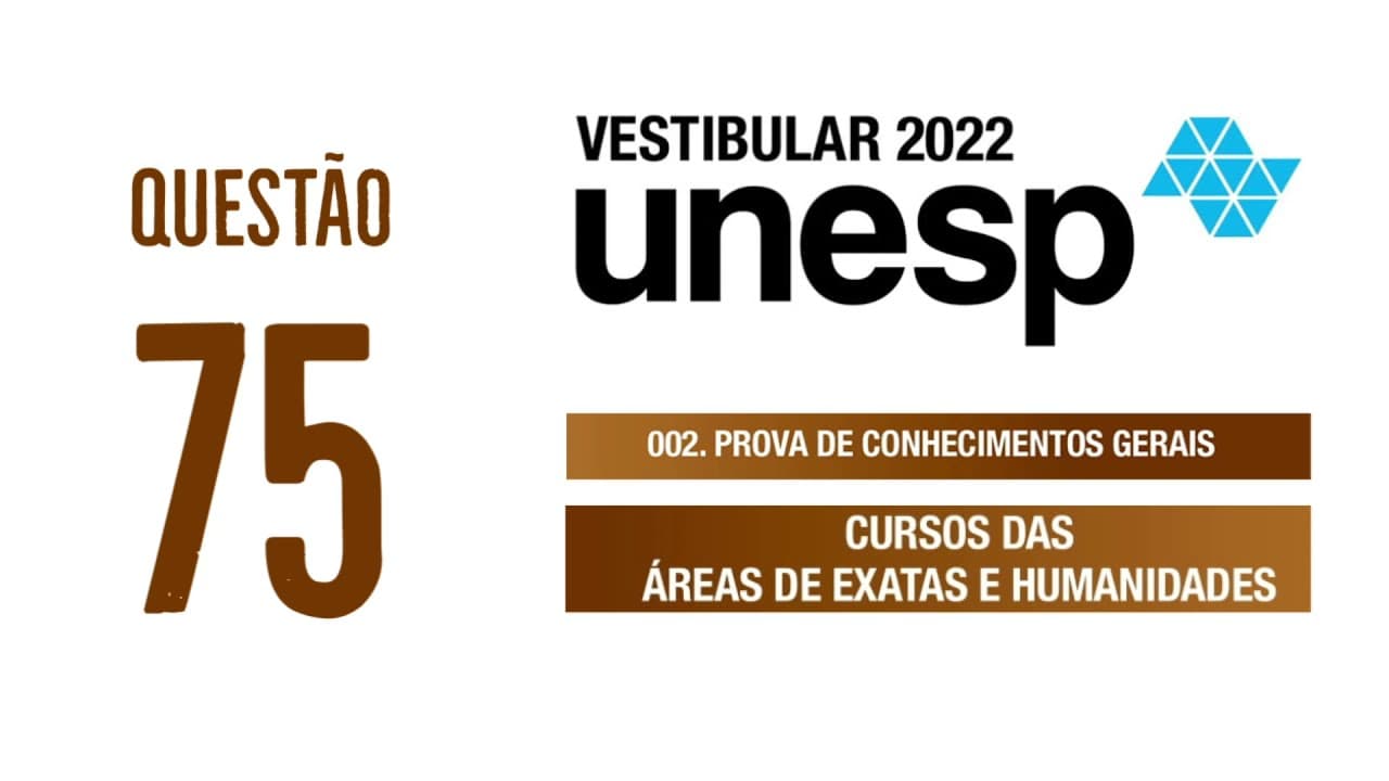 Thumbnail: Unesp 2022 | Exatas e Humanidades | Questão 75