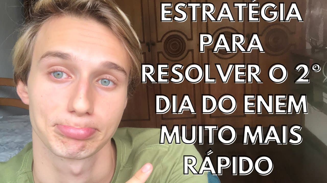 Thumbnail: Técnica para resolver o 2º DIA do ENEM MAIS RÁPIDO