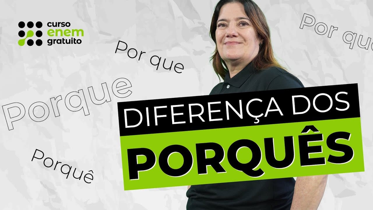 Thumbnail: COMO ESTUDAR E DIFERENCIAR OS PORQUÊS | Português para o Enem | Mercedes Bonorino
