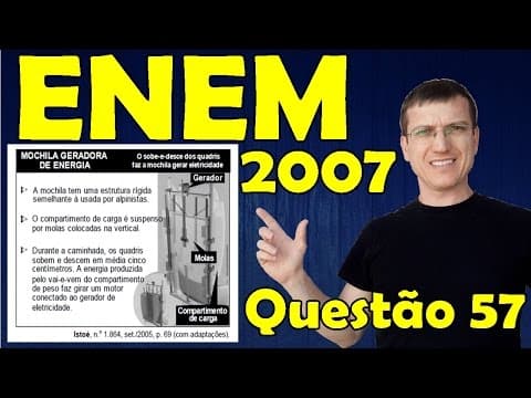Thumbnail da aula: ENEM 2007 FÍSICA - Questão 57 - Prova Amarela - ELETRICIDADE - Prof  Marcelo Boaro