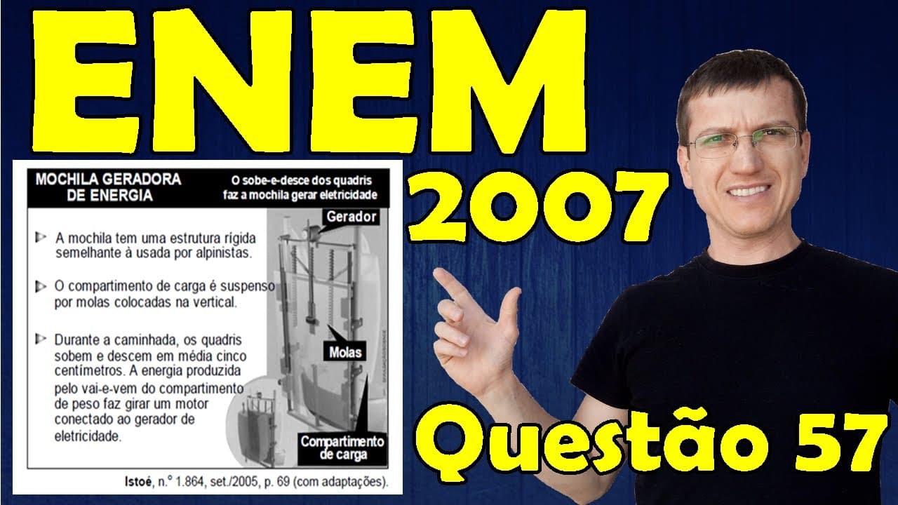 Thumbnail: ENEM 2007 FÍSICA - Questão 57 - Prova Amarela - ELETRICIDADE - Prof  Marcelo Boaro