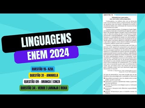 Thumbnail da aula: Resolução questão 15 (PROVA AZUL) | Linguagens ENEM 2024