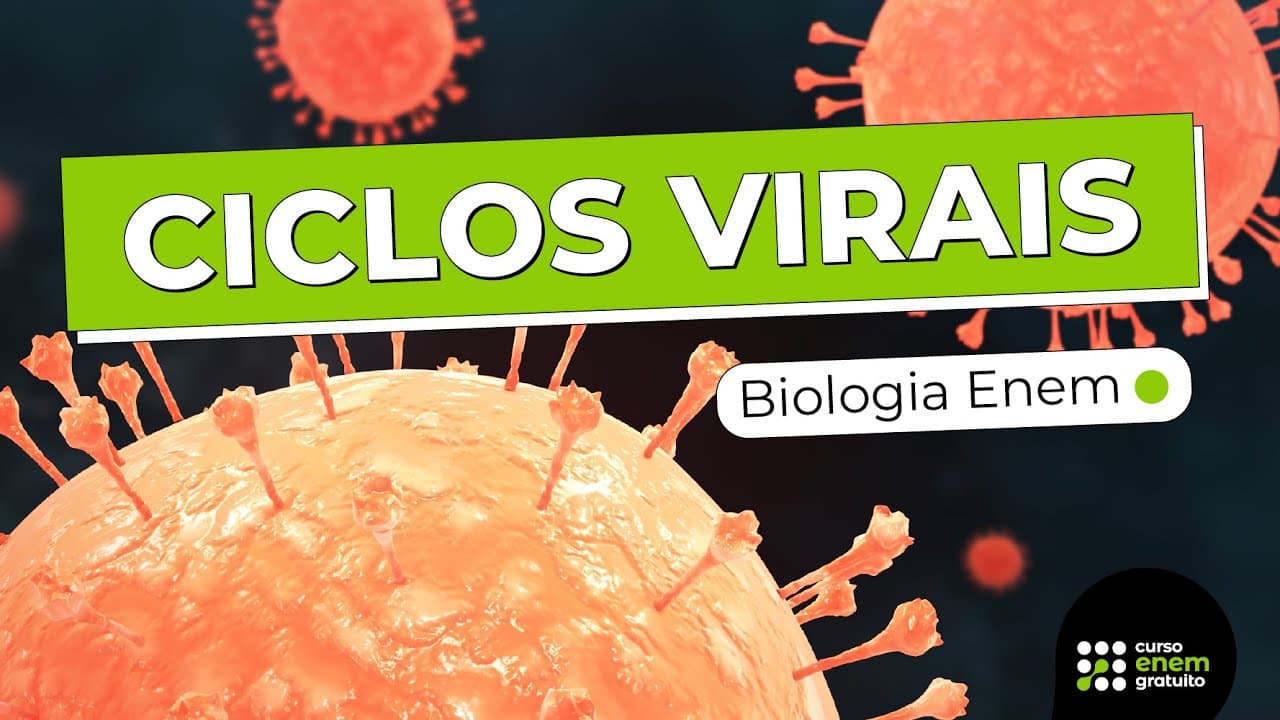 Thumbnail: COMO ACONTECE A REPRODUÇÃO DOS VÍRUS? | Resumo de Biologia Enem. Profe Juliana Evelyn Santos