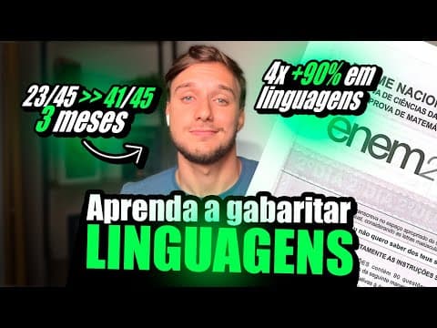 Thumbnail da aula: ✍️ Como acertar QUALQUER QUESTÃO de LINGUAGENS no ENEM (NA PRÁTICA!)