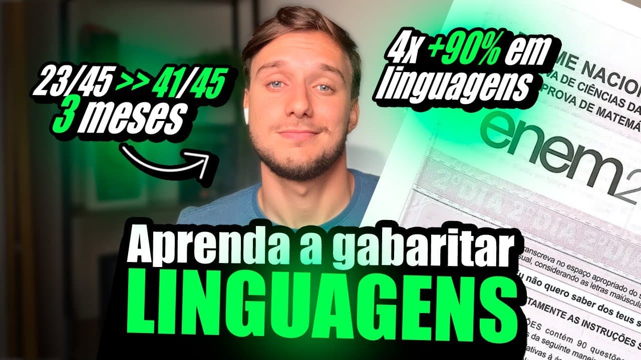 Thumbnail: ✍️ Como acertar QUALQUER QUESTÃO de LINGUAGENS no ENEM (NA PRÁTICA!)