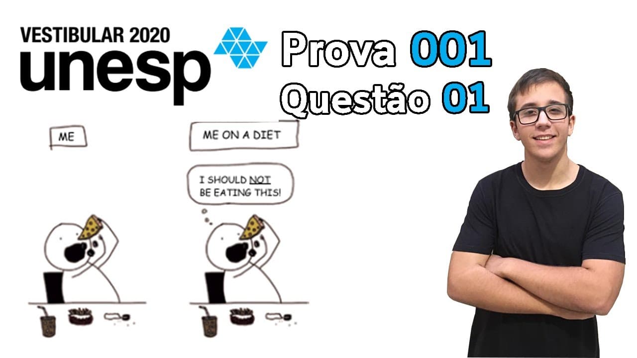 Thumbnail: Unesp 2020 Dieta -Questão 01- Eu de dieta