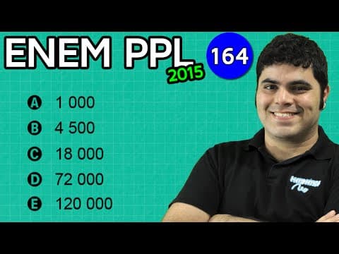 Thumbnail da aula: ENEM PPL 2015 Matemática #29 - Área do Retângulo e Densidade Média de Pessoas