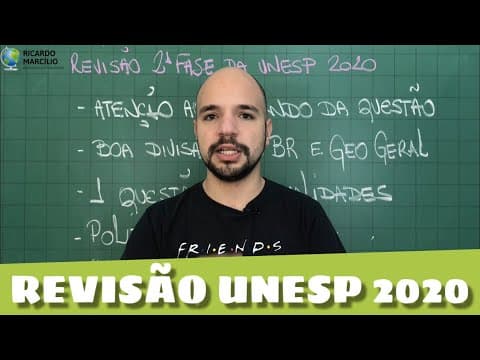 Thumbnail da aula: O que estudar pra UNESP 2ª Fase (Geografia) | Ricardo Marcílio