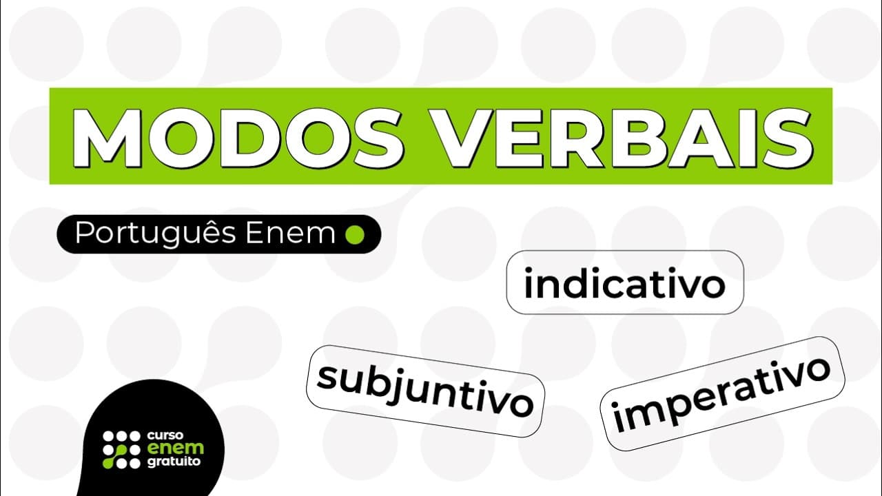 Thumbnail: MODOS VERBAIS: indicativo, subjuntivo e imperativo | Português para Enem | Fernanda Souza