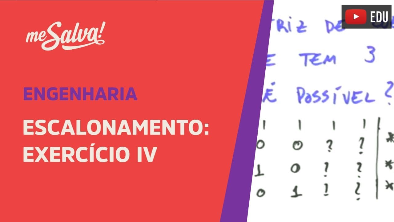 Thumbnail: Me Salva! ALG09 - Álgebra Linear - Escalonamento: Exercício 4