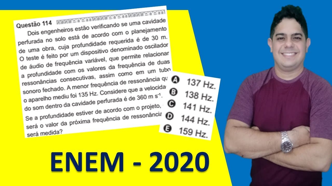 Thumbnail: ENEM 2020 QUESTÃO 114 PROVA AZUL -  Dois engenheiros estão verificando se uma cavidade perfurada no