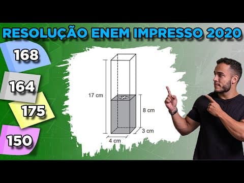 Thumbnail da aula: 🔵 Questão 168 - Caderno Azul | Geometria Espacial | MATEMÁTICA ENEM 2020