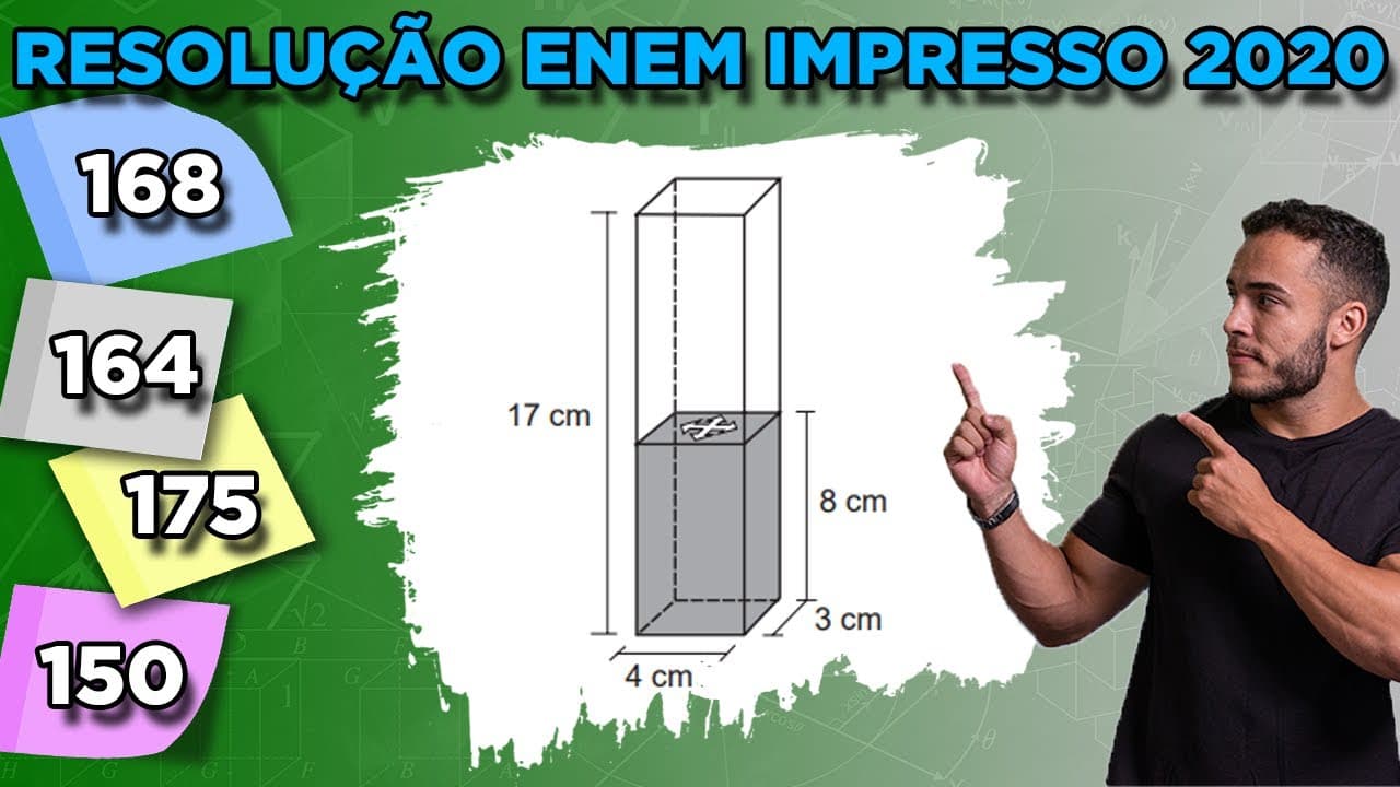 Thumbnail: 🔵 Questão 168 - Caderno Azul | Geometria Espacial | MATEMÁTICA ENEM 2020