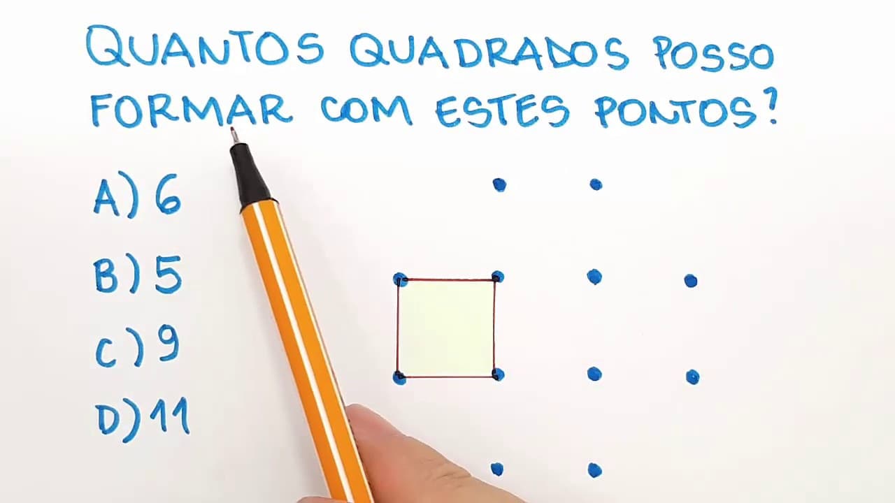 Thumbnail: 🔥 HELP MATEMÁTICA BÁSICA - Desafios - Quantos quadrados? #16 🔥