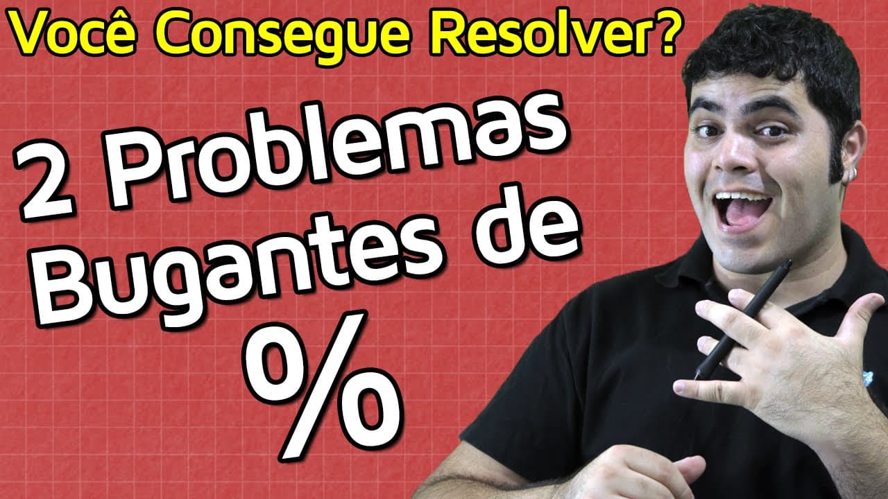 Thumbnail: Você Consegue Resolver esses 2 Problemas Bugantes de Porcentagem? | Matemática Rio