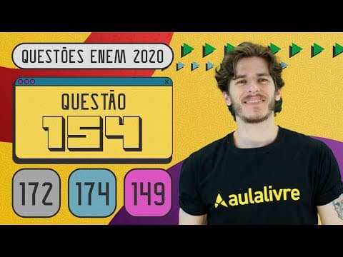Thumbnail da aula: ENEM 2020 | Geometria Plana | Questão 154 ( caderno amarelo)