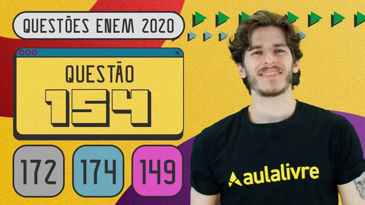 Thumbnail: ENEM 2020 | Geometria Plana | Questão 154 ( caderno amarelo)