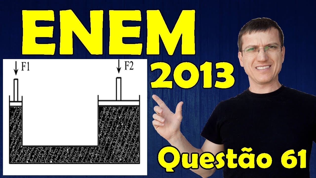 Thumbnail: ENEM 2013 - Questão 61 resolvida (Caderno Azul) - Física - Mecânica - Prof. Marcelo Boaro