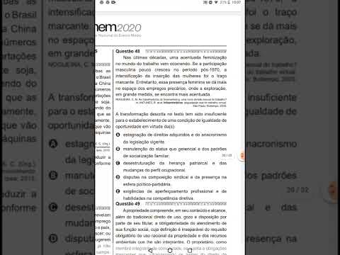 Thumbnail da aula: Revisão Enem 2022 Humanas 🤓📚💖 Questão 48 Enem 2020 caderno azul 📚humanas 1 apli