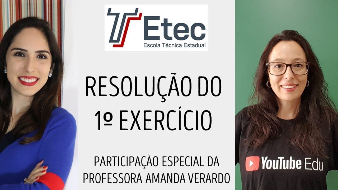 Thumbnail: Resolução de situação problema - Vestibulinho - ETEC - Com a Professora Amanda Verardo