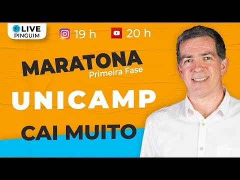 Thumbnail da aula: UNICAMP - ISSO CAI MUITO - Professor Pinguim