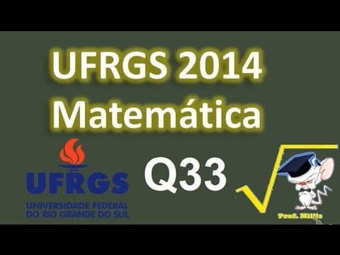 Thumbnail da aula: Questão 33 UFRGS 2014 - funções que se interceptam, área do polígono formado.