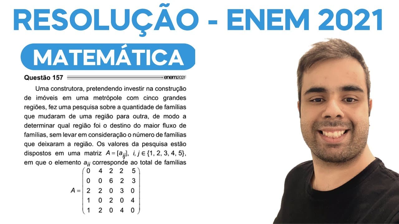 Thumbnail: ENEM 2021 – Uma construtora pretendendo investir na construção de imóveis em uma metrópole com cinco