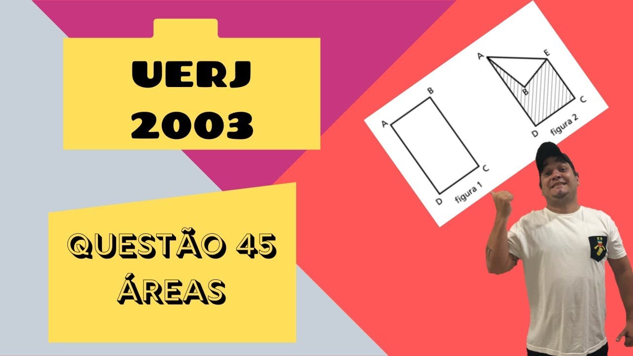 Thumbnail: UERJ 2013 QUESTÃO 45. Áreas folha dobrada