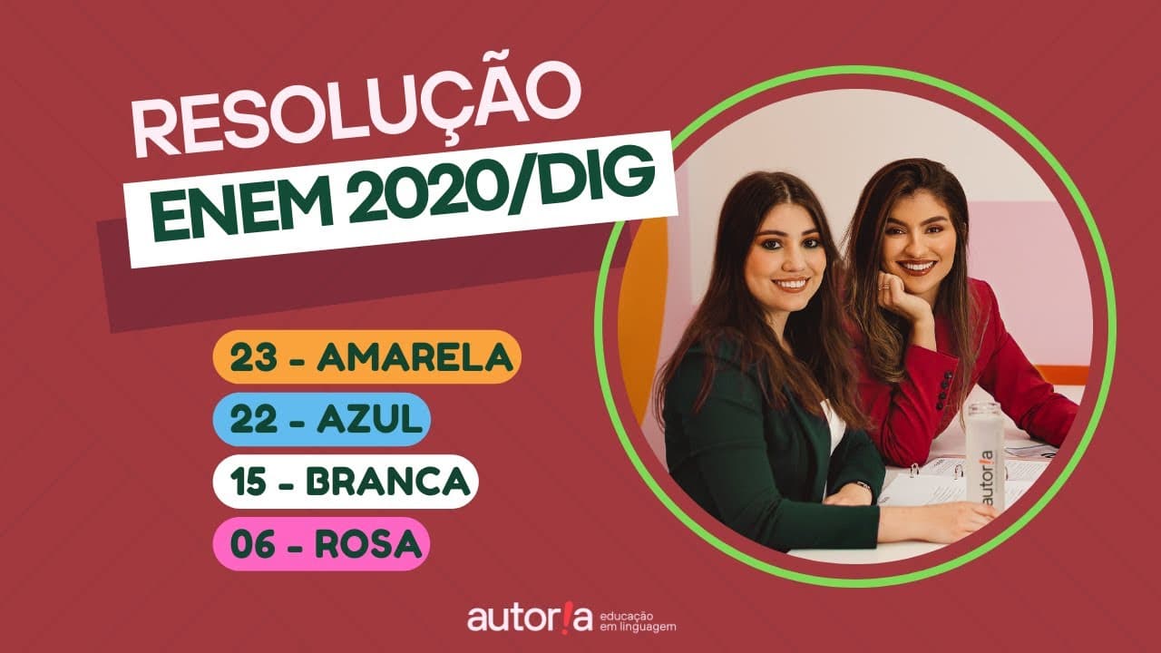Thumbnail: Enem 2020 Digital - Autoria Linguagem - Questão 23 | Linguagens, prova amarela