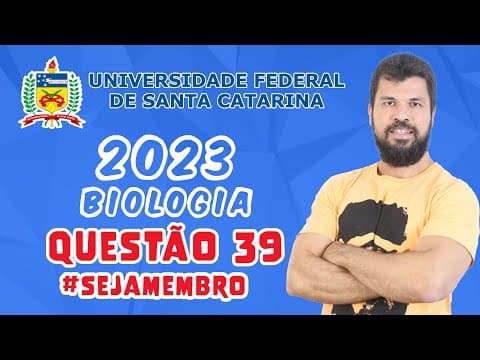 Thumbnail da aula: UFSC 2023 - Questão 39 - Em ervilhas da espécie Lathyrus odoratus a cor de suas flores (brancas ou