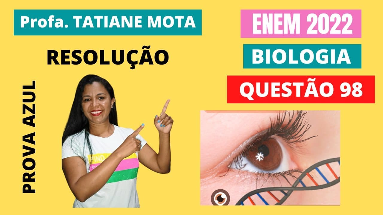 Thumbnail: ✅[ENEM 2022] # BIOLOGIA # QUESTÃO 98 – TERAPIA GÊNICA - A Agência Nacional de Vigilância Sanitária
