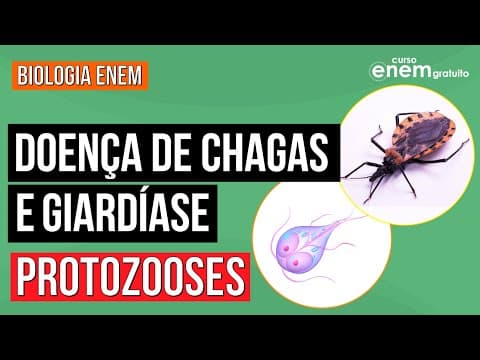 Thumbnail da aula: Protozooses: Giardíase e Doença de Chagas | Resumo de Biologia para o Enem | Cláudia de Souza Aguiar