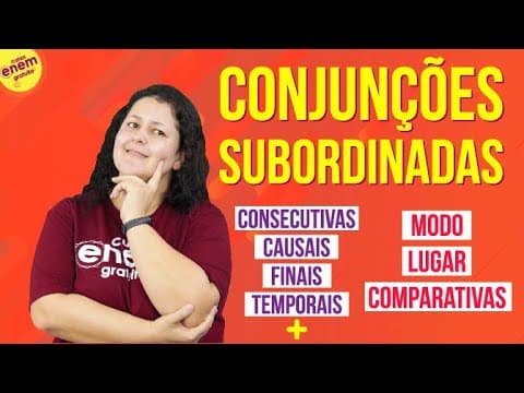 Thumbnail da aula: CONJUNÇÕES SUBORDINADAS EM ESPANHOL | Resumo para o Enem