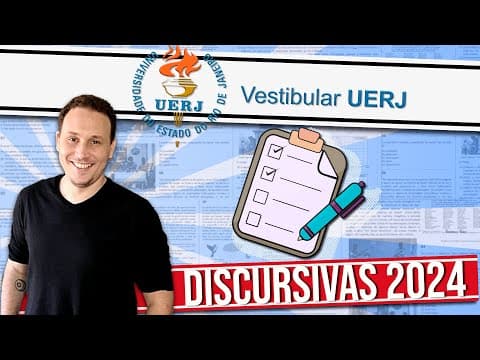 Thumbnail da aula: COMO IR BEM EM HISTÓRIA NA UERJ DISCURSIVA 2024