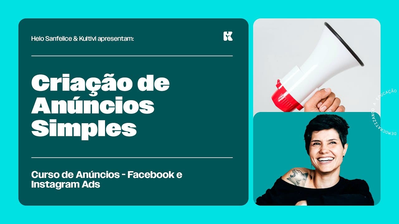 Thumbnail: Criação de Anúncios Simples | Anúncios para Redes Sociais | Helô Sanfelice | Aula 12