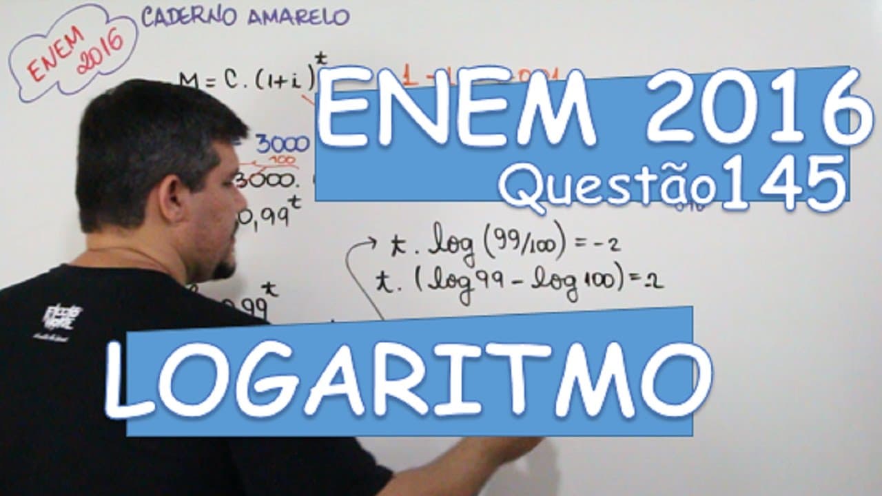 Thumbnail: ENEM 2016 - MATEMÁTICA 145 (LOGARITMO)