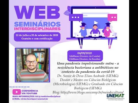 Thumbnail da aula: A resistência bacteriana a antibióticos no contexto da pandemia da covid-19