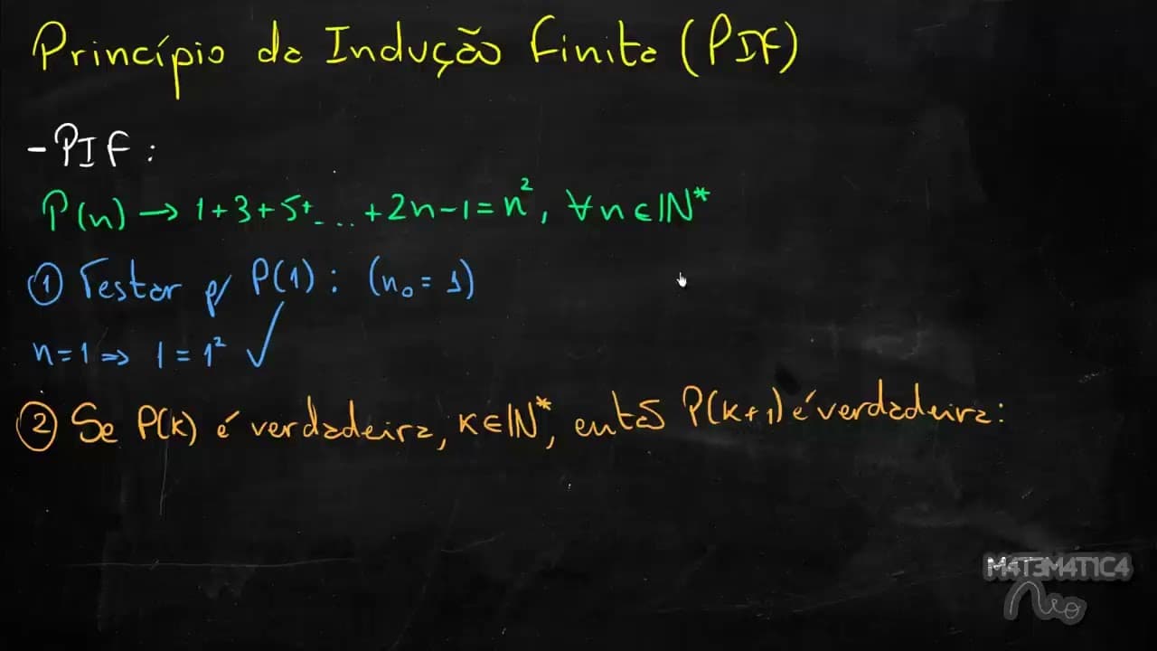 Thumbnail: PIF - PRINCÍPIO DA INDUÇÃO FINITA - Indução Matemática | Matemática Rio