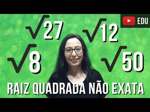 Thumbnail da aula: Raiz Quadrada Não Exata - Dica Rápida - Professora Angela
