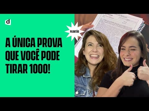 Thumbnail da aula: REDAÇÃO: qual a sua importância na composição final da nota do Enem? com @Poxalulu  | Plantão