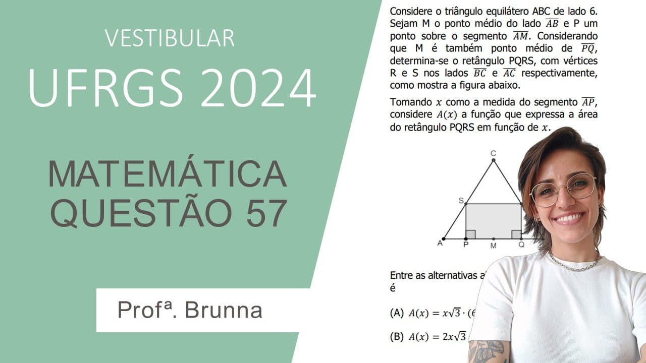 Thumbnail: Resolução Matemática UFRGS 2024 - Questão 57