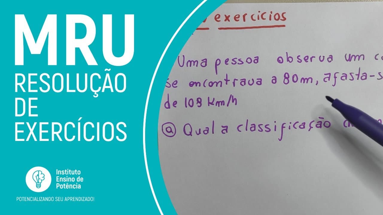 Thumbnail: MRU - Resolução de Exercícios | Movimento Retilíneo Uniforme | Física Enem #3