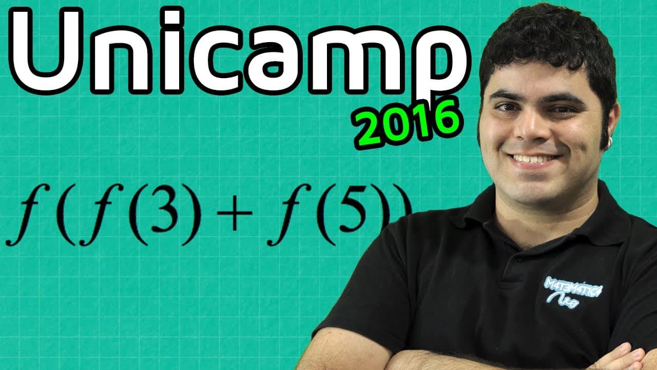 Thumbnail: Questão Unicamp 2016 Matemática - Função Composta
