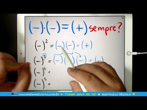 Thumbnail da aula: ⏱ MENOS COM MENOS SEMPRE DÁ MAIS? 👉 Minuto Matemática