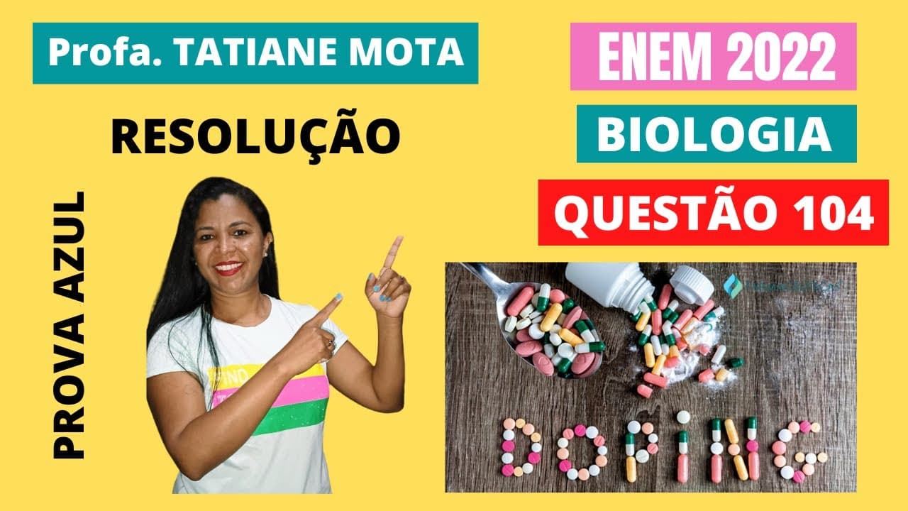Thumbnail: ✅[ENEM 2022] # BIOLOGIA # QUESTÃO 104 – DOPING SANGUÍNEO: ERITROPOIETINA - Diversas substâncias são