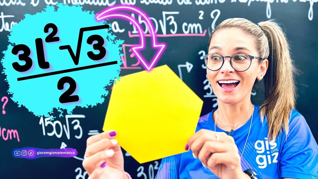 Thumbnail: ÁREA DO HEXÁGONO REGULAR - FORMULA E EXERCÍCIO